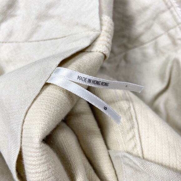 Vintage Low Rise Straight Leg Corduroy Pants Designer Max Studio Yellow Womens 6 - Picture 9 of 10